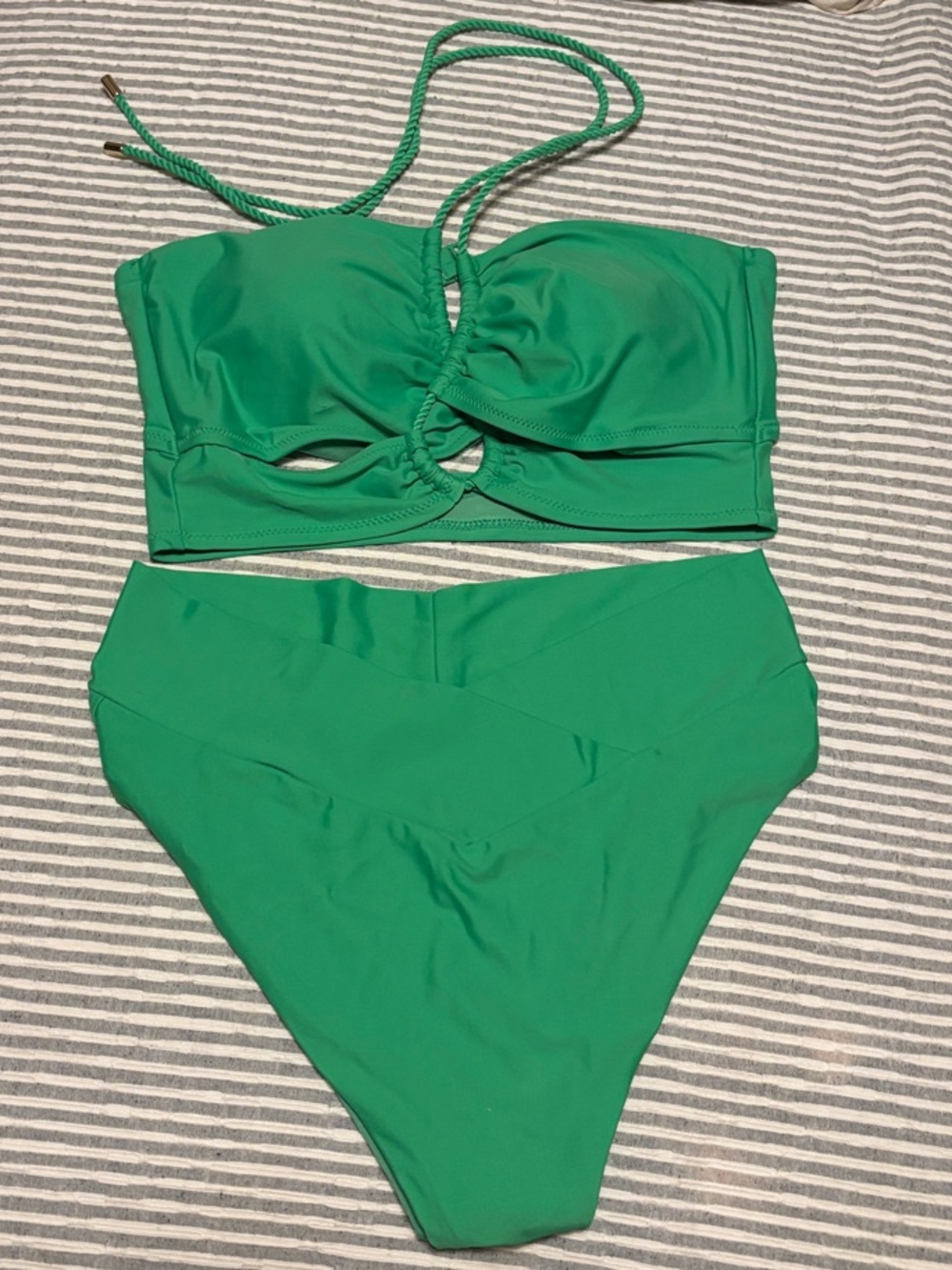 aerie Bright Teal High-Waist Bikini Bottoms